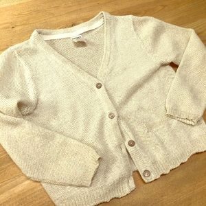 Gold glitter girl cardigan